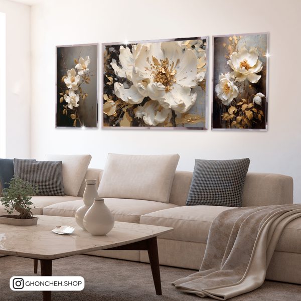 1898 تابلو سه تکه جذاب و مدرن کد 0478 - تصویر 1