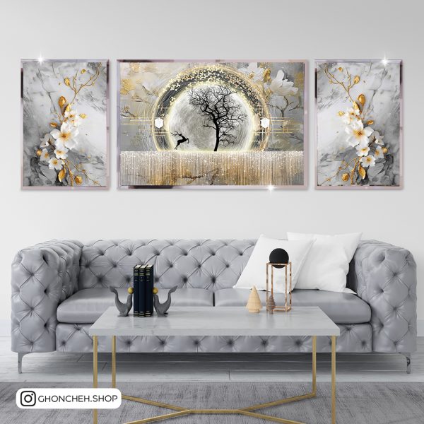 1699868264633 تابلو سه تکه مدرن کد 0495 - تصویر 1