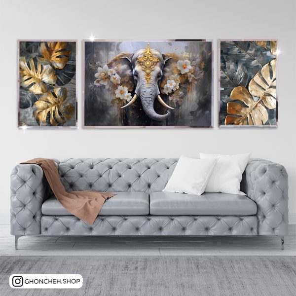 تابلو سه تکه جذاب و مدرن کد 0486 - تصویر 1