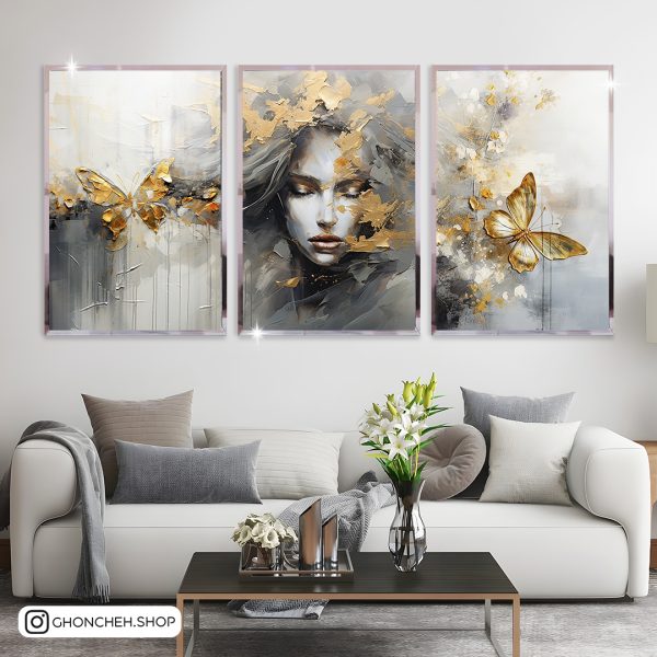 تابلو سه تکه لوکس و جذاب کد 0505 - تصویر 1