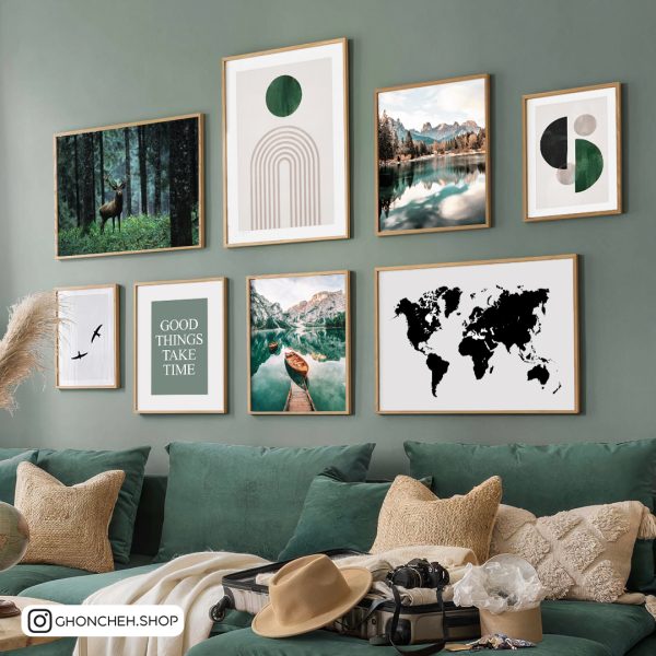 تابلو 6 تکه طبیعت مدرن و خاص کد 0506 - تصویر 1