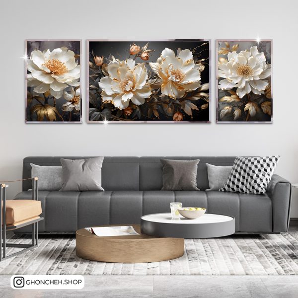 تابلو سه تکه فوق العاده جذاب و مدرن کد 0524 - تصویر 1