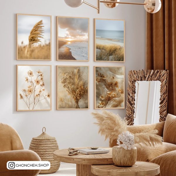 تابلو 6 تکه مدرن کد 0530 - تصویر 1